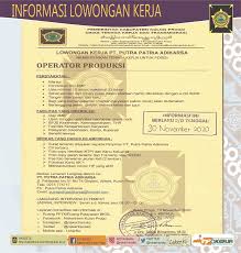 Contoh surat lamaran kerja yang baik dan benar. Disnakertrans Lowongan Kerja Di Pt Putra Patria Adikarsa