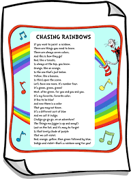 Chasing Rainbows Preschool Poems Preschool Songs Rainbow Lessons