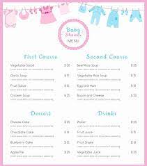 Baby Shower Menu Template New 8 Baby Shower Menu Templates Psd Vector Eps Ai Baby Shower Menu Menu Template Menu Card Template