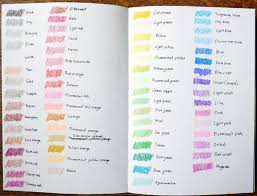 staedtler triplus fineliner 42 color chart www