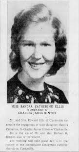 Sandra Ellis and Charles Hinton marriage announcement