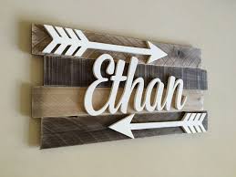 Nursery Reclaimed Wood Name Sign Distressed Nursery Name Rustic Nursery Decor Nursery Arrows Decor Nursery Nursery Arrow Decor Arrow Nursery Nursery Signs