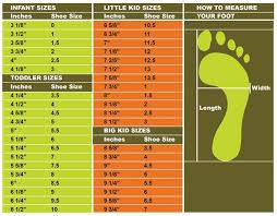 foot measurements by shoe size toddler shoe size chart