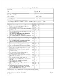 Memic © / page 1. å…è´¹construction Inspection Checklist æ ·æœ¬æ–‡ä»¶åœ¨allbusinesstemplates Com