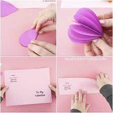 Cut it with scissors (free pattern) or with your cutting machine (free svg/dxf files). How To Make A 3d Heart Card I Heart Crafty Things
