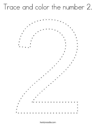 Trace And Color The Number 2 Coloring Page Twisty Noodle Numbers Preschool Coloring Pages Numbers