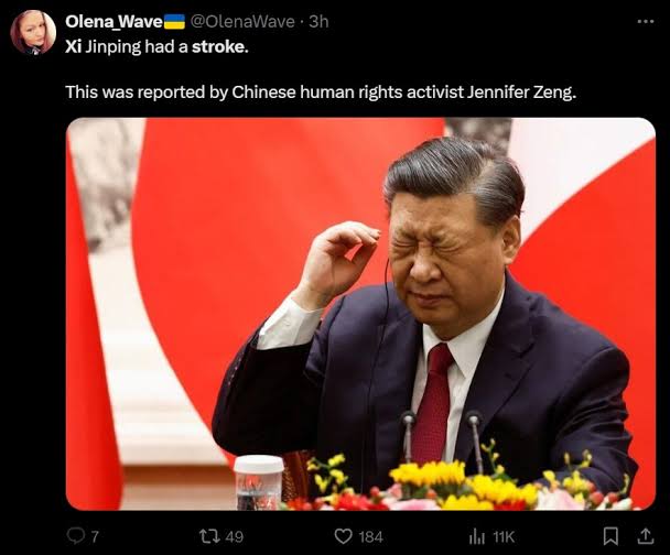 Rumors Online] - Xi has is suffering from a stroke : r/China