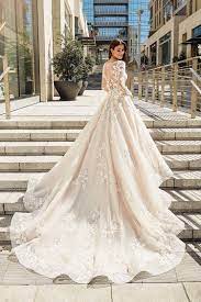This Laced Wedding Gown From Eddy K Featuring A Beautiful Back Design Is Breathtakingly Beautiful Fairy Tale Wedding Dress Wedding Dresses Dream Wedding Dresses