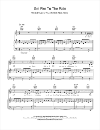 Set Fire To The Rain Adele Digital Print Sheet Music Deluxe