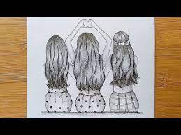 Best friends tutorial with pencil sketch//how to draw three friends hugging each other. Pin On Kartka