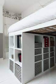 Raised Bed Inside Built In Wardrobe Home Design Diy Loft Bed Ikea Loft Bed Small Room Bedroom