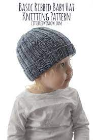 Easy Ribbed Baby Hat Knitting Pattern Baby Hat Knitting Pattern Beanie Knitting Patterns Free Baby Hats Knitting