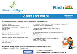 Offres D Emploi Mission Locale De Mayotte Facebook