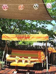 Also, this swing has eyebolts screwed on the front and the back so that it won't flip. Diy Part Two Outdoor Swing Canopy Sewing Project Diy Canopy Outdoor Patio Swing Outdoor Swing