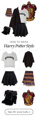 Gryffindor Spirit By Kookiesantana On Polyvore Featuring Helmut Lang Withchic Harrypotter And Gryffindor Htt Vetements Harry Potter Mode Harry Potter Tenue