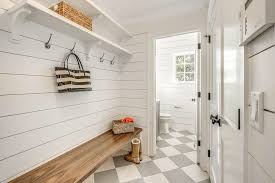 Black And White Checkered Floor Meaning Checkered Floor Design Ideas In 2020 Light Gray Cabinets Cottage Style Mudroom White Laundry Rooms