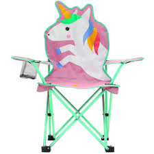 Unicorn Kids Camp Chair Camping Picnic Garden Outdoor Folding Travel Yard Girls In Home Garden Furniture Chi Kids Camping Chairs Camping Chairs Kids Chairs