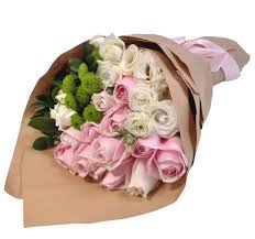 At lily's florist™ we take a personal approach to servicing fresh flower deliveries australia wide. Pink Roses White Eustoma Bouquet By Gift Flowers Sg Bouquet Flower Gift Pink Roses