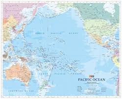 pacific ocean wall map 5th edition by hema maps 2007