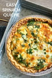 This Easy Spinach Quiche Is Made With Feta And Cheddar For A Delicious Flavor Combination Perfect For A Brun Quiche Recipes Easy Quiche Recipes Spinach Quiche