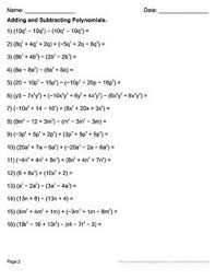 To add polynomials in algebra, we group like terms and simplify. Adding And Subtracting Polynomials Worksheets By Whooperswan Tpt