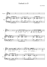 Sheet music from john tyler's debut album, infinite shades of light: Embark In D Sheet Music For Piano Solo Musescore Com