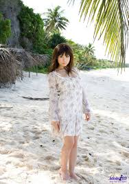 Sexy Japanese girl Aya Hirai gets naked on a tropical beach during solo  action - PornPics.com