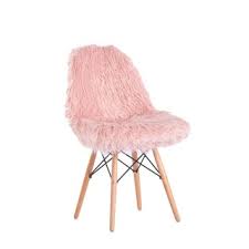 Porthos Home Palma Fuzzy Chair Mongolian Faux Fur Beech Wood Legs Pink Fabric Fuzzy Chair Cheap Leather Chairs Home Depot Adirondack Chairs