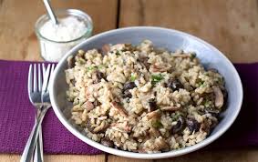 Risotto Aux Champignons Et Jambon Au Thermomix Thermomix Recette En 2020 Risotto Champignons Risotto Cuisine Italienne