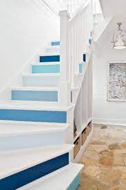 Use Paint To Create Upbeat Stair Risers Painted Stairs Stairs Stairs Design