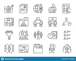 Jobs Line Icon Set Included Icons As Career Seeking Job Employment Recruit Recruitment And More Stock Vector Ill Line Icon Icon Set Vector Illustration