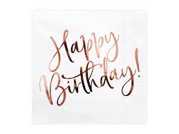 Happy birthday cupcake on glitter colorful background. Servietten Happy Birthday Rosegold Geburtstag Anlass Partyboutique