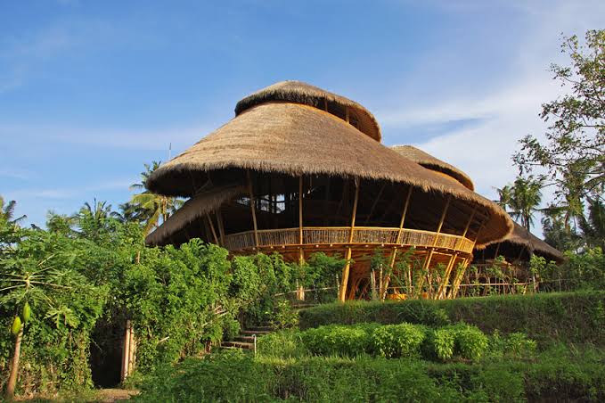 Mga resulta ng larawan para sa Fluid Curves and Organic Architecture, the Green School in Bali, Indonesia"