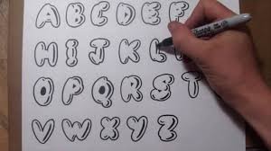 (step 11) draw a partial circle for the back of the head. Easy Bubble Graffiti Letters Novocom Top