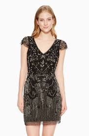 Parker Lorena Dress Black Fringe Beaded Sequin 1920s Great Gatsby Dress Parker Ny Dresses Black Cocktail Dress