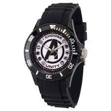 Men S Marvel Classic Avengers Logo Captain America Black Widow Hulk Ant Man Plastic Watch Black Black Widow And Hulk Captain America Black Widow Black Watch