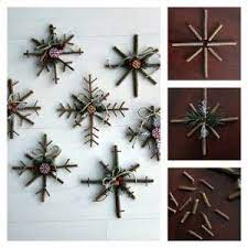 Make A Giant 3 D Snowflake Wooden Christmas Ornaments Diy Christmas Window Diy Christmas Ornaments