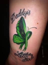 The little blue stars around the pink ribbon are a beautiful touch and add a very good sense of color to this whole tattoo. Little Pink Ribbon Tattoo On Foot For Girls