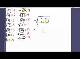 What do you want to do? Estimating Square Roots Youtube