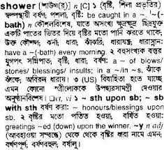 Plumbers /noun/ গ্যাস প্রভৃতির নলত্তয়ালা; Bangla To English Meaning Of Shower Bdword Com