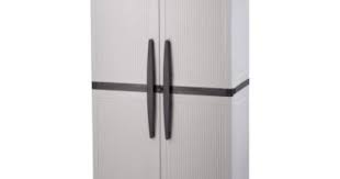 Hdx 35 In W 4 Shelf Plastic Multi Purpose Tall Cabinet In Gray 221872 The Home Depot Plastic Storage Cabinets Basement Storage Cabinets Plastic Cabinets