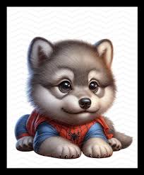 Superhero Baby Animal Wolf