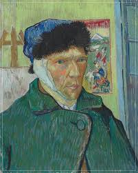 📸 Joni Mitchell's self portrait as Vincent Van Gogh from her 1994 album  'Turbulent Indigo'. "I have always thought of myself as a painter derailed  by circumstance." "I painted it around, I