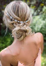 Vintage Style Bridal Hair Chain Comb Hair Wrap Grecian Headpiece Draped Hair Comb Floral Wedding Hair Comb Hair Wreath Helena Boho Bridal Hair Bridal Hair Chain Hair Styles