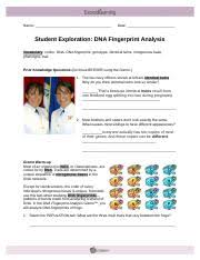 Click to see our best video content. Gizmo 1 Week 1 Docx Objectives Complete Dna Fingerprinting Analysis Gizmo Student Exploration Dna Fingerprint Analysis Vocabulary Codon Dna Dna Course Hero
