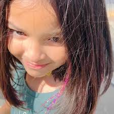 Baby Girl got a trim and her fairy hair, (Tinsel hair extensions)💞  #swipeleft⬅️ Tinsel hair can be washed , brushed , blow dryed and styled 🥰