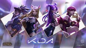 K Da Pop Stars Wallpapers Wallpaper Cave Women, league of legends, kda, akali, neon, yellow eyes, purple hair. k da pop stars wallpapers wallpaper cave