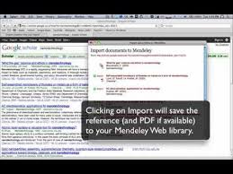 Using Mendeley Web Importer In Safari Web Browser Google Scholar Safari Web Browser Web Browser