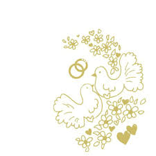 Goldene ringe der hochzeit und der verpflichtung eingestellt lokalisierte gegenstände mit rosa bändern, herz formten kasten, kiss. Motivservietten Airlaid 40 X 40 Cm Goldene Tauben Ringe Hochzeit 50 Stk