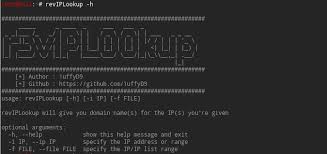 Github 1uffyd9 Reviplookup Small Tool To Run Reverse Ip Lookup For Given Ip Ip Range Or Ip List